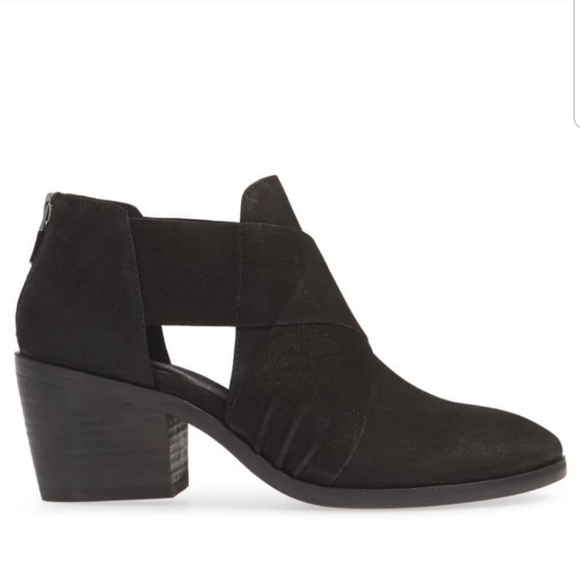 NWOB Eileen Fisher Walt Cross Strap Black Bootie - Picture 2 of 9